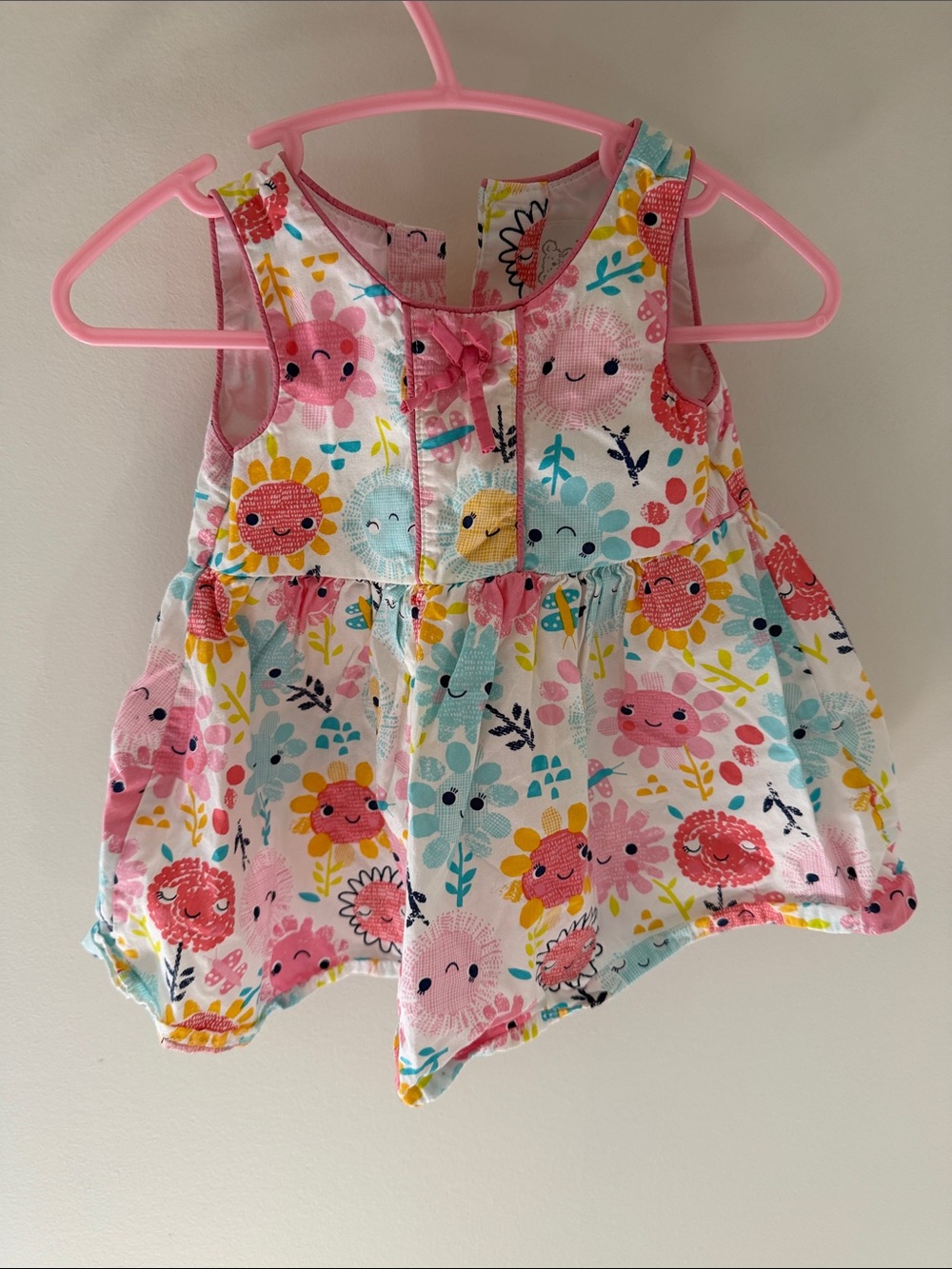 Koala Kids Sunflower & Smiley Floral Tank Top - Pink Multi